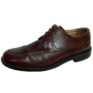 (120) Chaps Men's Brown Leather Oxfords Derby Tie Lace Dress Shoes Size 8.5
